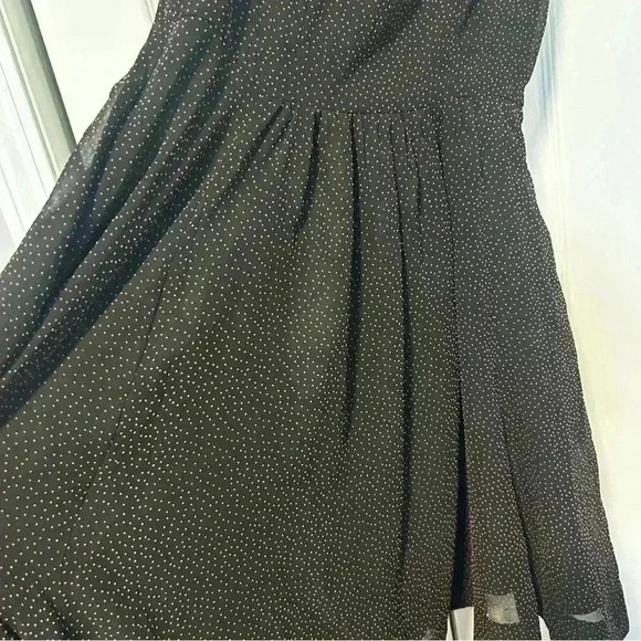 Moon Collection Black Pink Polka Dot Fit & Flare Dress Size Medium - Picture 4 of 7